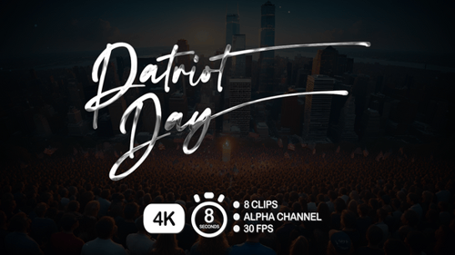 Patriot Day Text Animation