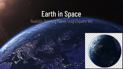 Realistic Earth Loop | 4K Seamless Rotation | Planet in Space