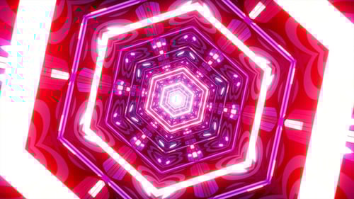 Colorful Pattern Hexagon Light Vj Loop