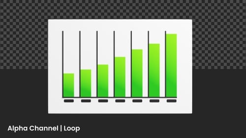 3D Rising Column Chart Animation | Alpha Loop
