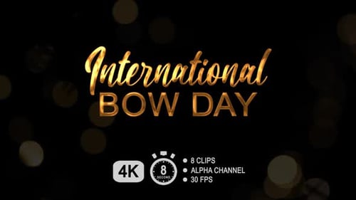 International Bow Day Text Animation