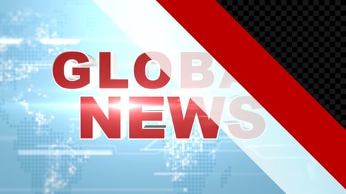 Global News Reveal Transition Wipe Red