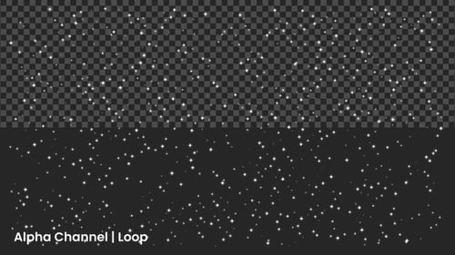 3D Twinkling Star Particles Animation | Alpha Loop