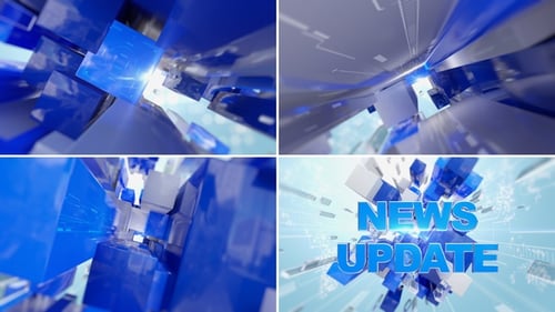 News Update String Blue