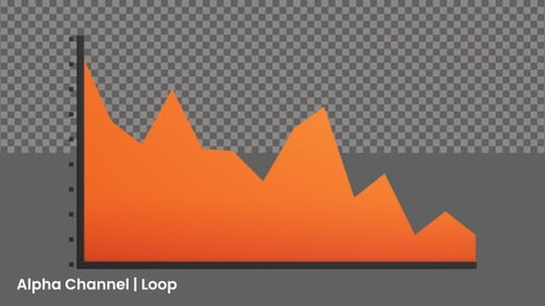 3D Falling Area Chart Animation Animation | Alpha Loop
