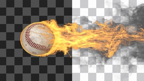 Baseball Fireball On Alpha