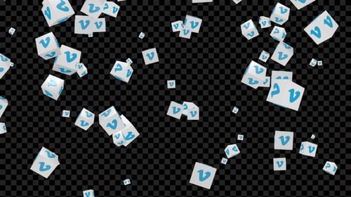 Vimeo Icon Falling Alpha Loop