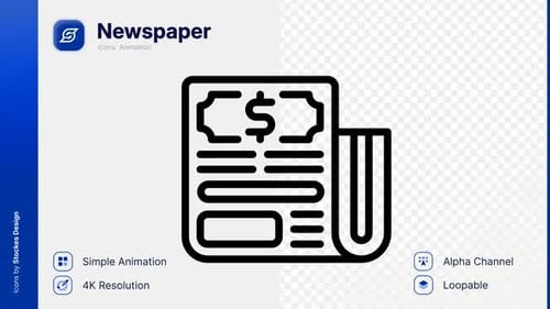 Animation Newspaper Icon