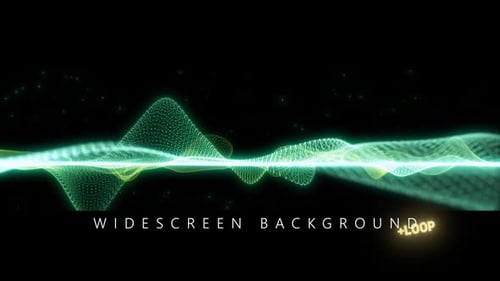 Neon Technology Particles Waves