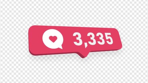Comment Counter Counting Modern Pink 3D Icon White Background Social Media Count