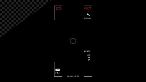 Vertical Video Camera Recording Screen Low Battery Signal Alpha