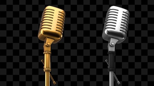 Gold And Silver Microphone
