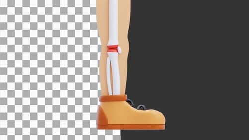 3D Animation of Knee pain from workout injury and osteoarthritis | Alpha Channel