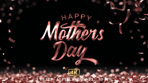 Happy Mothers Day Text Animation