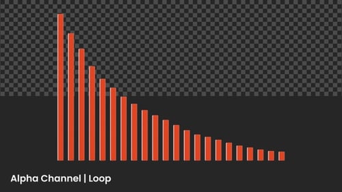 3D Downward Decline Bar Chart Animation | Alpha Loop