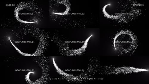 Snow Particles Trails 4K