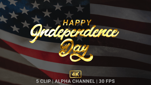 Happy Independence Day Text Animation