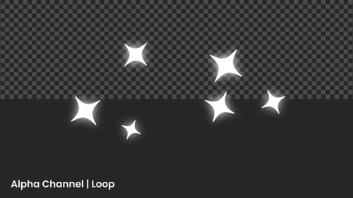 3D Twinkling Stars Animation | Alpha Loop