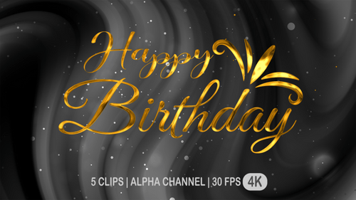 Happy Birthday Text Animation