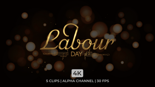 Labour Day Text Animation