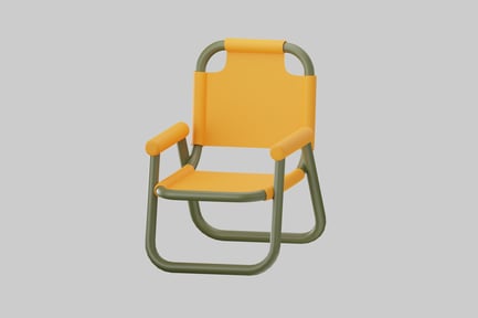 Folding chair with armrests and carry handle