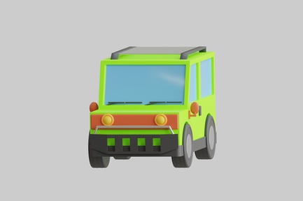 Preview: Green vehicle with distinctive design