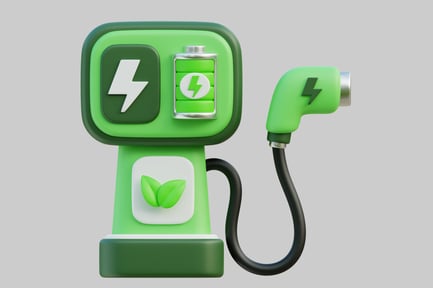 Preview: Green electric vehicle charging station