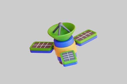 Preview: Cartoon Space Explorer Satellite