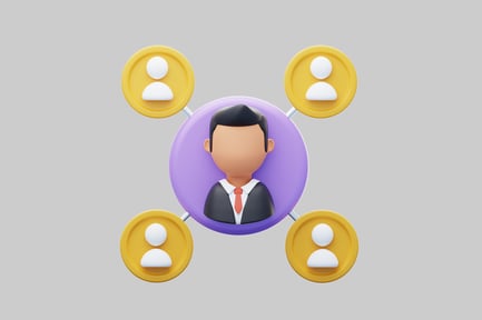 Preview: Abstract business team network concept