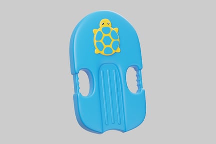 Visualização: Prancha de natação com design de tartaruga