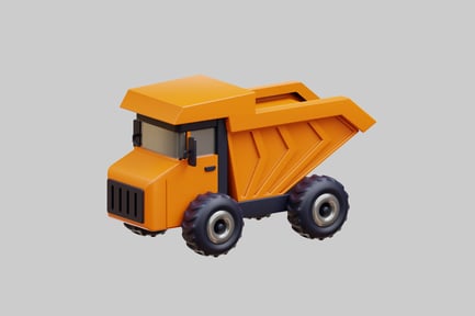 Preview: Toy dump truck with open door