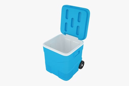 Preview: Wheeled Portable Ice Chest - Blue