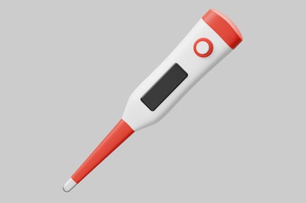 Preview: Digital thermometer with red accents