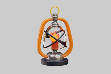 Cylindrical device with enclosed flame and ring structure