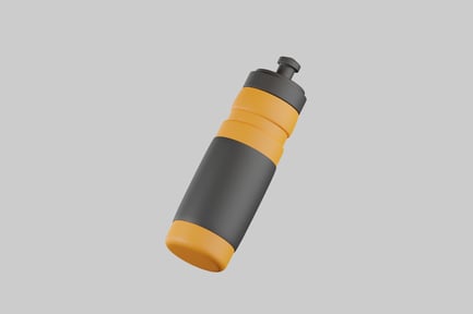 Preview: Modern water bottle black and orange