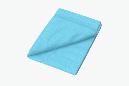 Visualização: Cobertor de bebê dobrado - tecido de algodão azul claro