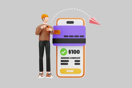 Preview: Mobile payment success illustration