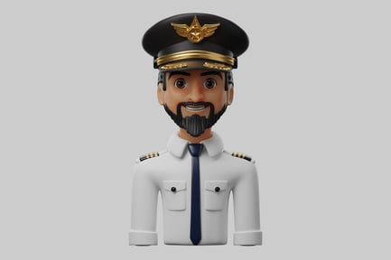 Preview: Cartoon aviator character