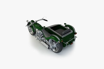 Vista previa: Motocicleta con sidecar