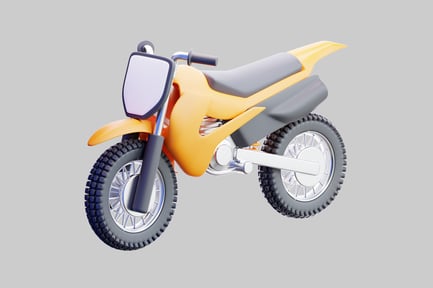 Vista previa: Motocicleta todoterreno de dibujos animados