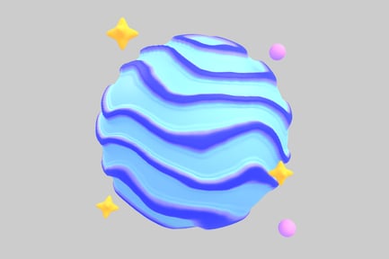 Abstract representation of a planet