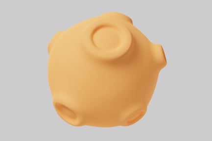 Abstract orange object with protrusions