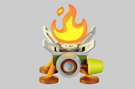 Preview: Portable adventure camp stove with flame