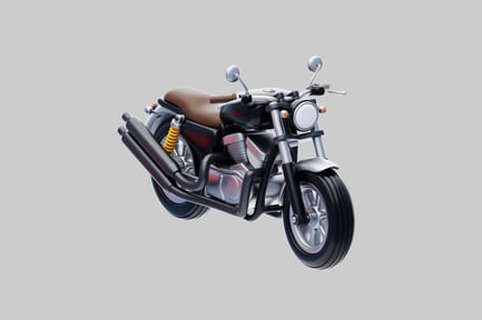 Vista previa: Motocicleta: diseño elegante, doble escape