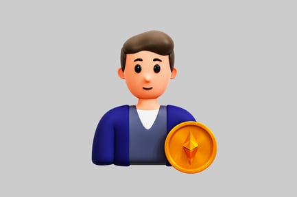 Preview: Blockchain avatar with ethereum symbol