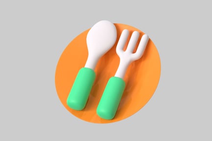 Preview: Cartoon spoon and fork utensils