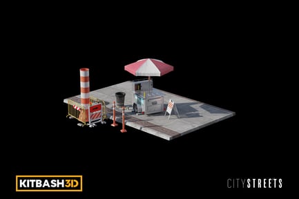 Preview: Kitbash: City Streets - Hot Dog Vendor