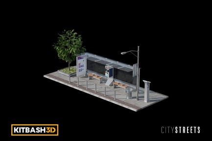 Preview: Kitbash: City Streets - City Bus Stop