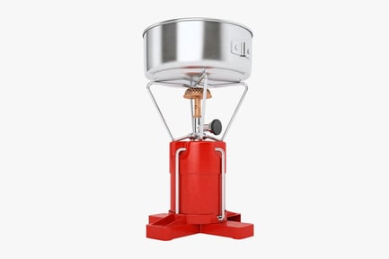 Preview: Vintage Portable Camping Gas Stove with Pot