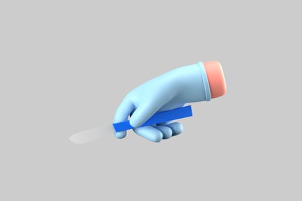 Preview: Gloved Hand Holding Scalpel